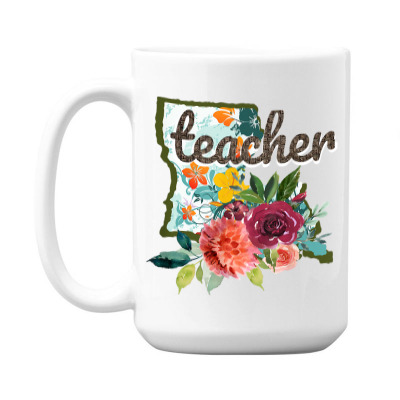 Teacher Louisiana Watercolor Flower T Shirt 15 Oz Coffee Mug Designed By Durwa552