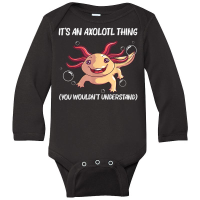 Funny Axolotl Gift For Men Women Aquatic Salamander Lovers T Shirt Long Sleeve Baby Bodysuit Designed By Holly434