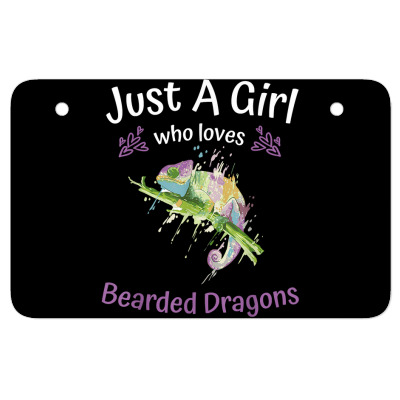 Just A Girl Who Loves Bearded Dragons T Shirt Atv License Plate Designed By Yurikelo