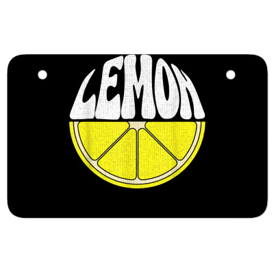 Lemon Slice Vintage Fruit Design Summer Lemon T Shirt Atv License Plate Designed By Jahmayawhittle