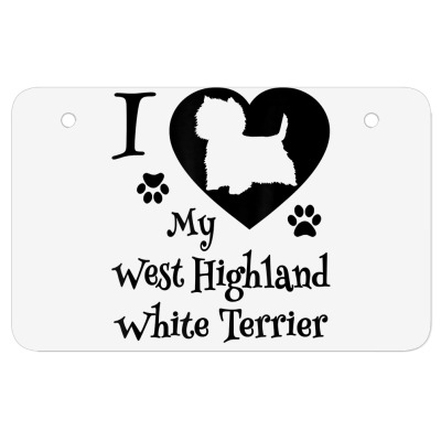 West Highland White Terrier Design For Westie Dog Lovers T Shirt Atv License Plate Designed By Danai353