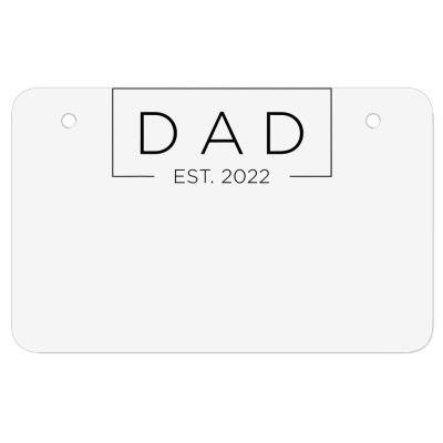 Mens Dad Est. 2022 Promoted To Father 2022 First Father's Day T Shirt Atv License Plate Designed By Kristalis