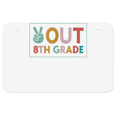 Peace Out 8th Grade Funny Graduation Class Of 2022 Virtual T Shirt Atv License Plate Designed By Ebertfran1985