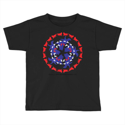 Patriotic Wheel Of Sheltie Dogs In Red White Blue T Shirt Toddler T-shirt Designed By Emly35
