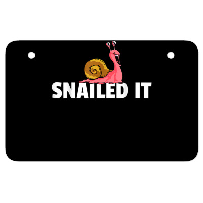 Snailed It Snail Gift Banana Slug T Shirt Atv License Plate Designed By Vaughandoore01
