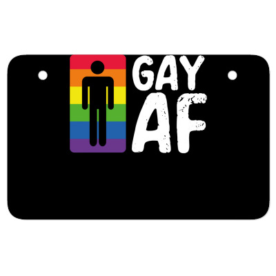 Gay Af Funny Lgbtq Awareness Rainbow Pride Diversity Sweatshirt Atv License Plate Designed By Mayrayami