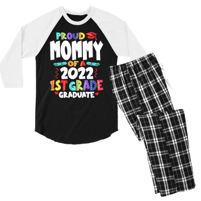 Proud Mommy Of A 2022 1st Grade Graduate Graduation Men's 3/4 Sleeve Pajama Set Designed By Cidolopez