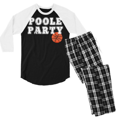 Poole Party Basketball T Shirt Men's 3/4 Sleeve Pajama Set Designed By Townscisn