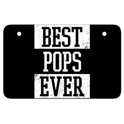 Mens Best Pops Ever Cool Vintage Grandpa Mens Fathers Day T Shirt Atv License Plate Designed By Marsh0545