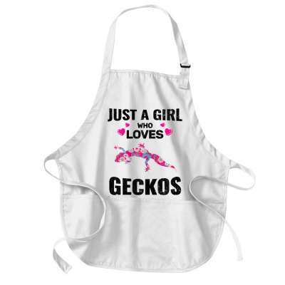 Just A Girl Who Loves Gecko Shirts For Women Girls Lizard T Shirt Medium-length Apron Designed By Yurikelo
