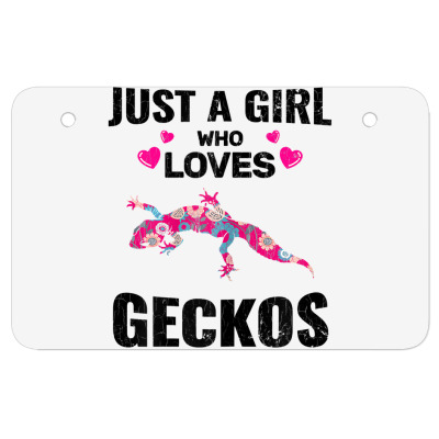 Just A Girl Who Loves Gecko Shirts For Women Girls Lizard T Shirt Atv License Plate Designed By Yurikelo