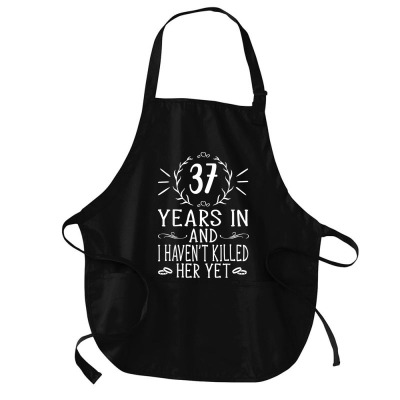 Mens 37th Wedding Anniversary Gifts For Him   37 Years Marriage T Shir Medium-length Apron Designed By Alanacaro