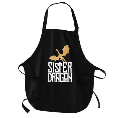 Sister Dragon Christmas T Shirt Matching Family Tribe Girls T Shirt Medium-length Apron Designed By Naythendeters2000