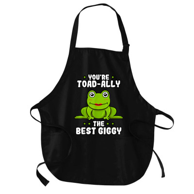 Toad Ally The Best Giggy Frog Lover Toad Grandmother T Shirt Medium-length Apron Designed By Durwa552