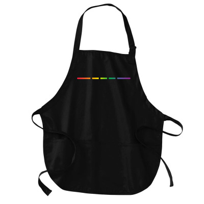 Gay Pride Lgbtq Lgbt Equality Rainbow Heart Pullover Hoodie Medium-length Apron Designed By Mayrayami