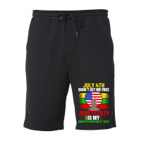 Juneteenth T  Shirt Juneteenth Is My Independence Day Dashiki American Fleece Short | Artistshot