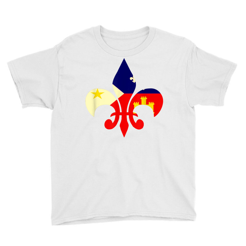 Louisiana Cajun Proud Acadiana Flag Fleur T Shirt Youth Tee | Artistshot