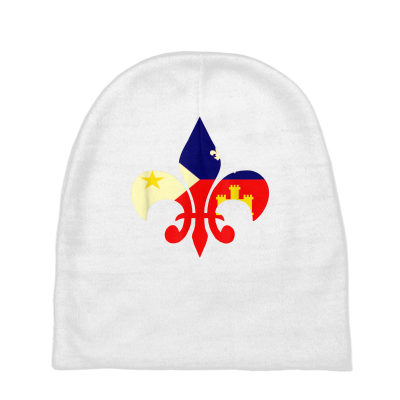 Louisiana Cajun Proud Acadiana Flag Fleur T Shirt Baby Beanies | Artistshot