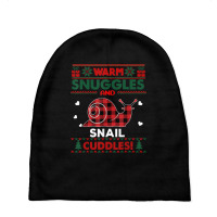 Snail Lover Merry Christmas Snail Ugly Christmas Sweater T Shirt Baby Beanies | Artistshot