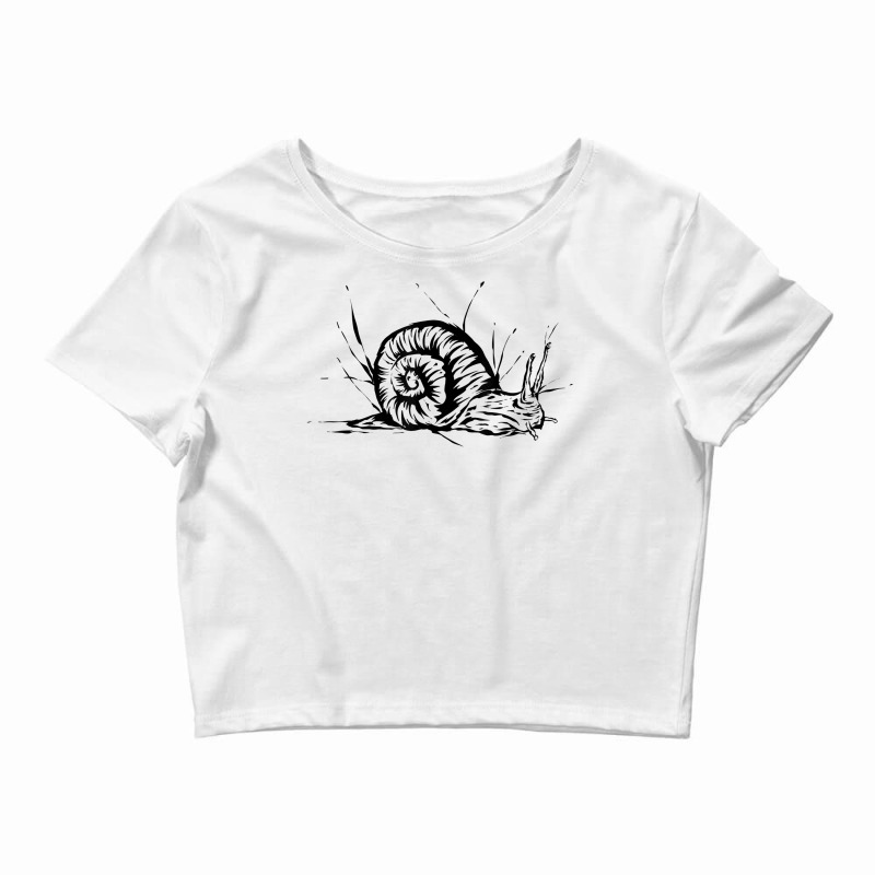 Snail Wild Nature Garden Outdoor Slow Running Hiking T Shirt Crop Top by Smykowskicalob1991 | Artistshot