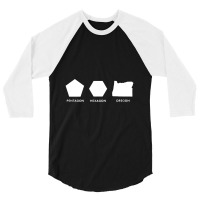 Pentagon Hexagon Oregon 3/4 Sleeve Shirt | Artistshot