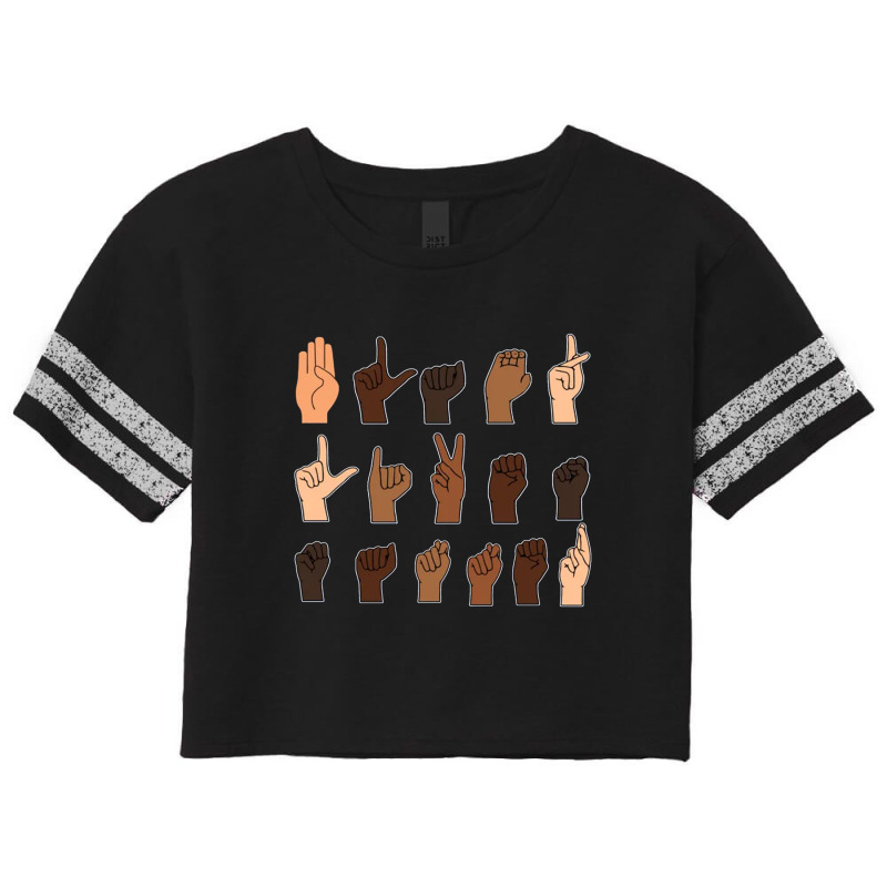 Black Lives Matter Sign Language Scorecard Crop Tee by Robertos | Artistshot