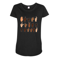 Black Lives Matter Sign Language Maternity Scoop Neck T-shirt | Artistshot