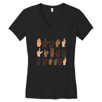 Black Lives Matter Sign Language Women's V-neck T-shirt | Artistshot