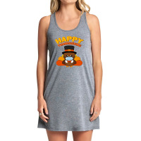 Cute Happy Thanksgiving Quarantine Turkey Mask Tank Dress | Artistshot