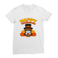 Cute Happy Thanksgiving Quarantine Turkey Mask Ladies Fitted T-shirt | Artistshot