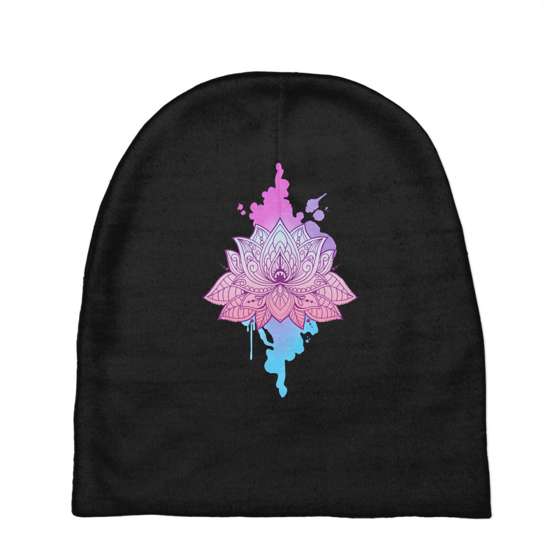 Mandala Lotus T  Shirt Asanas Mandala Lotus Mantra T  Shirt Baby Beanies by alexandraturner348 | Artistshot