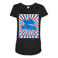 Vintage Sprint Car Racing Red White Blue Stripes Sunburst T Shirt Maternity Scoop Neck T-shirt | Artistshot