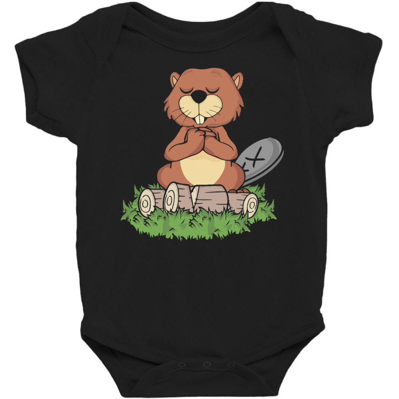 Meditation Gifts T  Shirt Beaver Meditating Women Yoga Exercise Medita Baby Bodysuit by alexandraturner348 | Artistshot