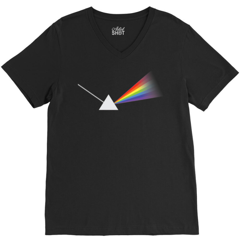 Triangle Shape With White Ray Of Light Rainbow Colors Design Premium T V-Neck Tee by jermonmccline | Artistshot