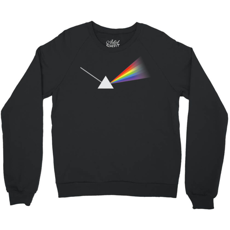 Triangle Shape With White Ray Of Light Rainbow Colors Design Premium T Crewneck Sweatshirt by jermonmccline | Artistshot