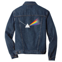 Triangle Shape With White Ray Of Light Rainbow Colors Design Premium T Men Denim Jacket | Artistshot