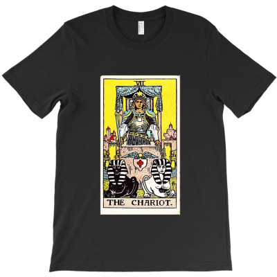 The Chariot Tarot Sticker T-shirt Designed By Ataya Heleida