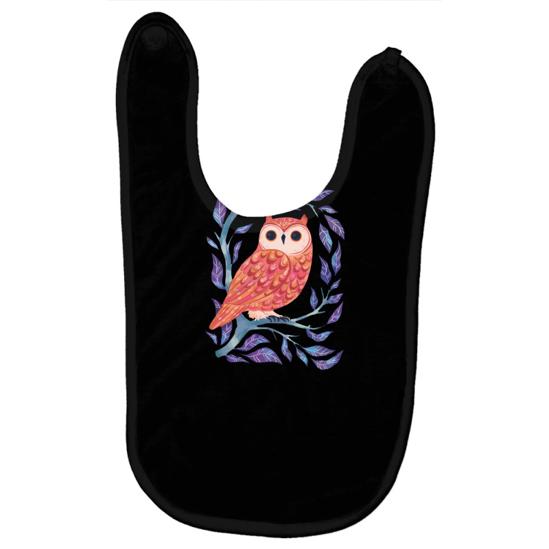 Owl Sitting In A Tree Baby Bibs | Artistshot