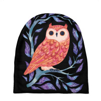 Owl Sitting In A Tree Baby Beanies | Artistshot