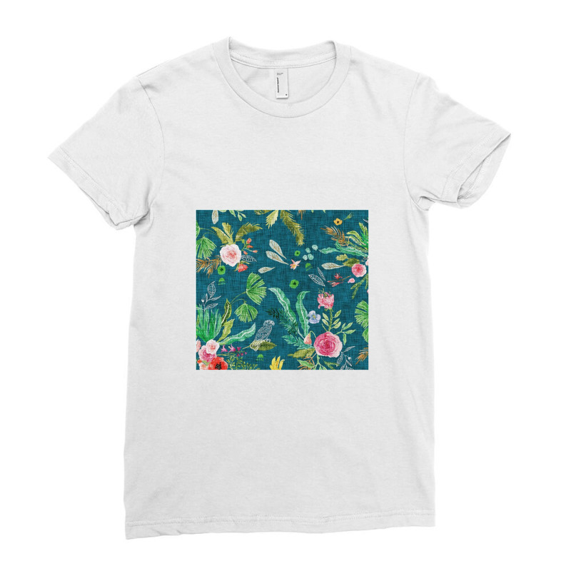 Paradisio Floral Ladies Fitted T-Shirt by panasadem | Artistshot