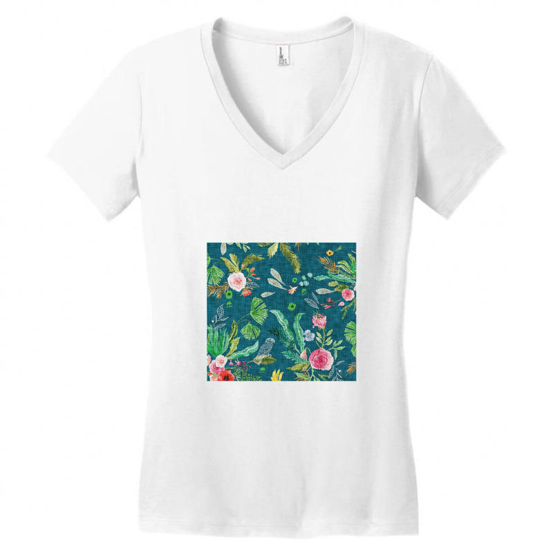 Paradisio Floral Women's V-Neck T-Shirt by panasadem | Artistshot