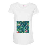 Paradisio Floral Maternity Scoop Neck T-shirt | Artistshot