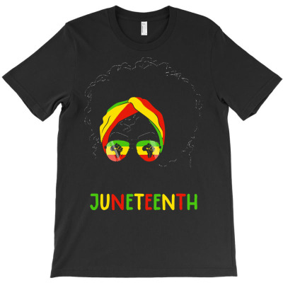 Messy Bun Juneteenth T  Shirt Black Women Messy Bun Juneteenth Celebra T-shirt Designed By Orion Ortiz