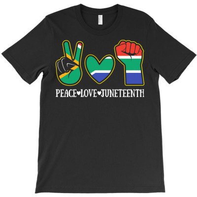 Peace Love Juneteenth T  Shirt Peace Love Juneteenth Black History Mon T-shirt Designed By Orion Ortiz