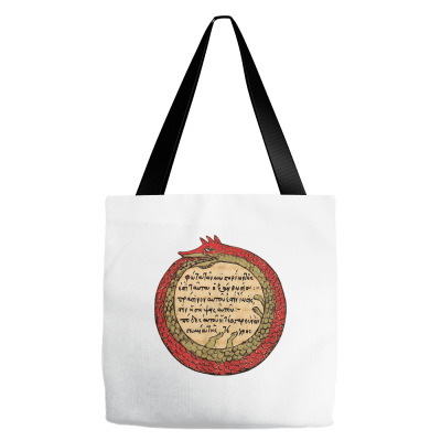 Ouroboros Dragon Snake Occult Alchemy Magic Medieval T Shirt Tote Bags Designed By Figuer3654
