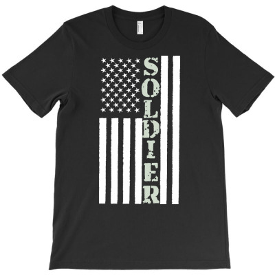 Independence Day T  Shirt American U S A Flag Soldier For Veterans T T-shirt Designed By John Mckeown