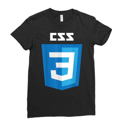 Css Logo Web Developer Nerd Geek Funny T Shirt Ladies Fitted T-shirt Designed By Mendosand