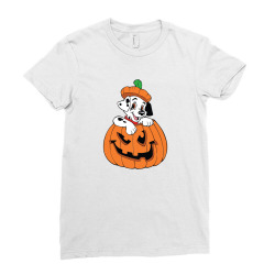 Dalmation Halloween Ladies Fitted T-shirt Designed By Gatotkoco