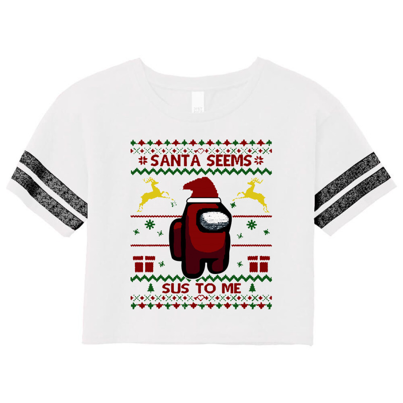 Christmas Santa Cool Funny Impostor Crewmate Scorecard Crop Tee by mirazjason | Artistshot