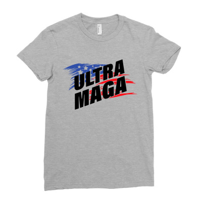 Ultra Maga Pro American Pro Freedom Ladies Fitted T-shirt Designed By Ngecrit